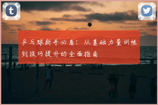 乒乓球新手必看：从基础力量训练到技巧提升的全面指南